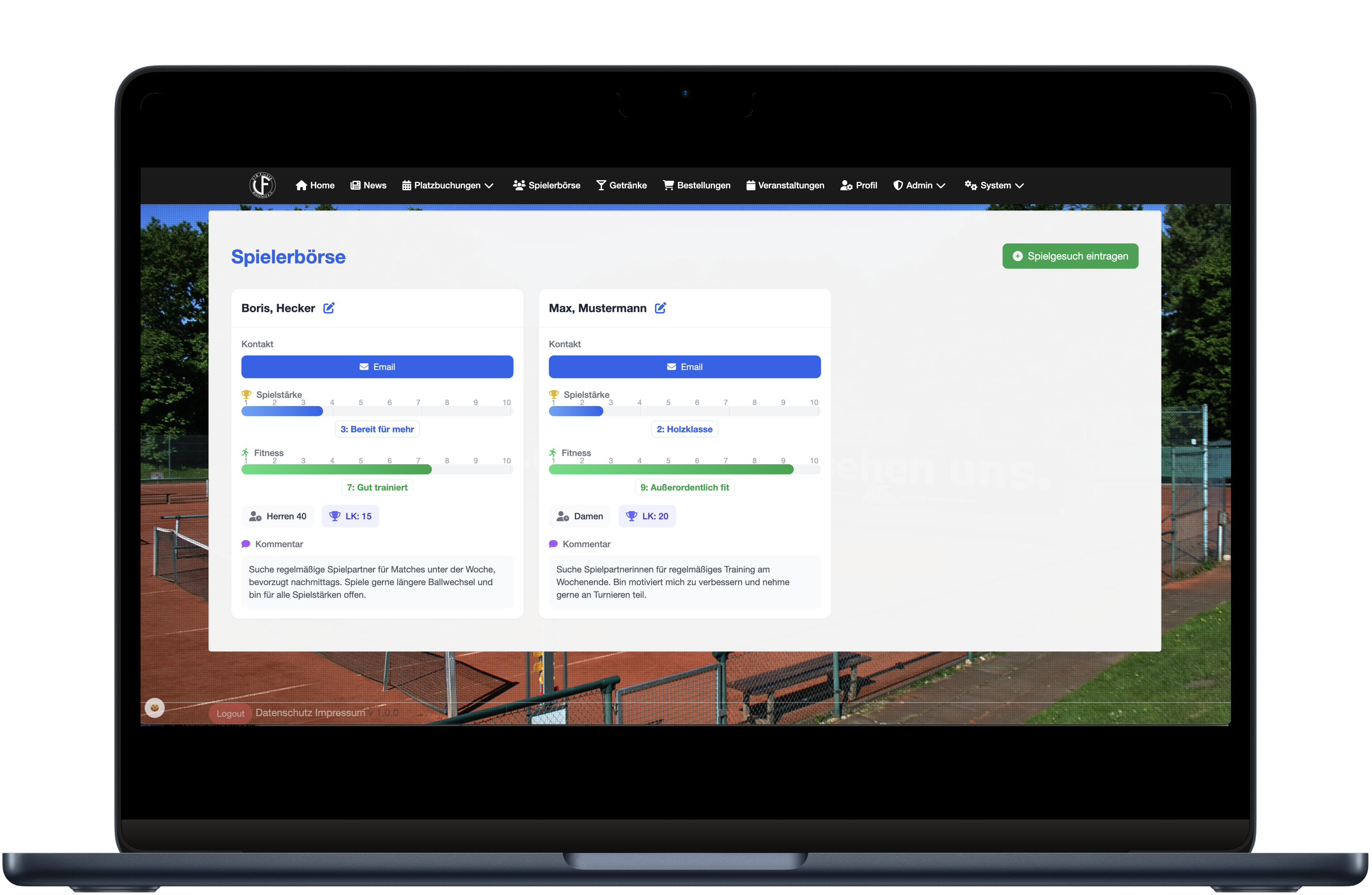 Buchungssystem Screenshot 7